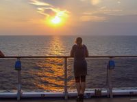 Enjoy the last sunset on the boat